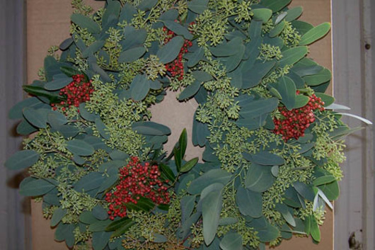 Seeded Eucalyptus & Pepperberry Specialty Wreath 16"
